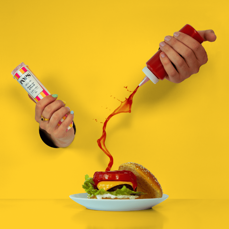 POPS' design case study burger ketchup